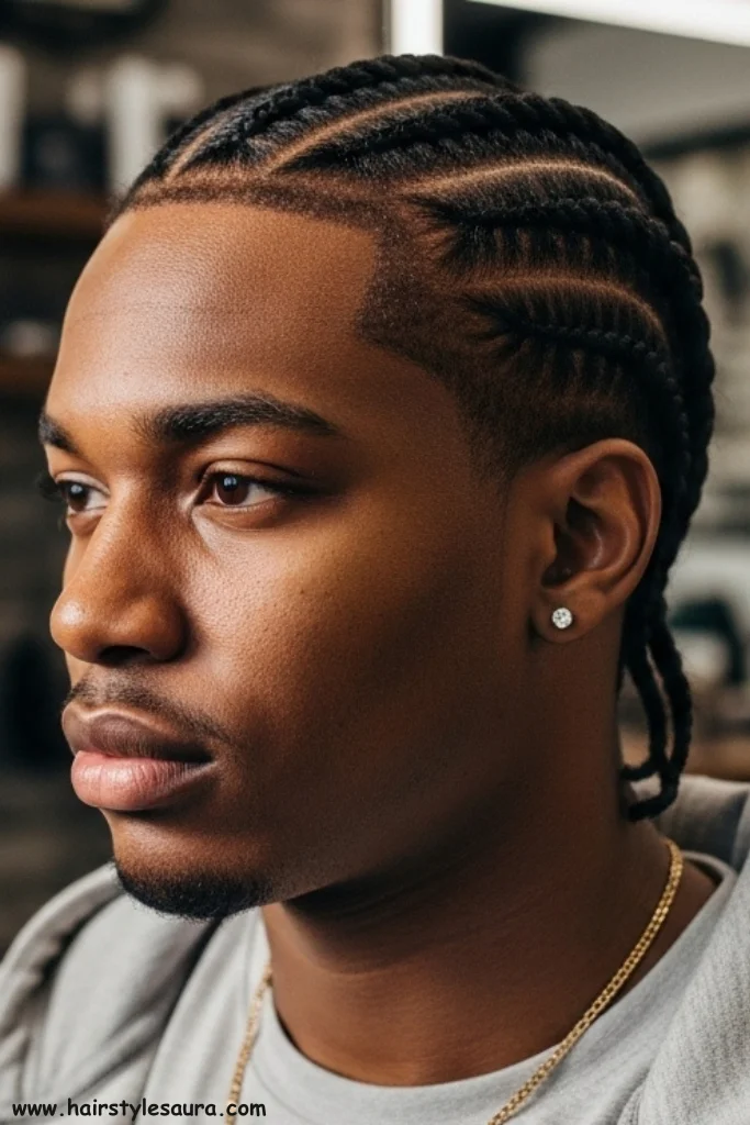 12 Black Male Braids Hairstyles That Are Bold and Stylish 2 Classic Cornrows