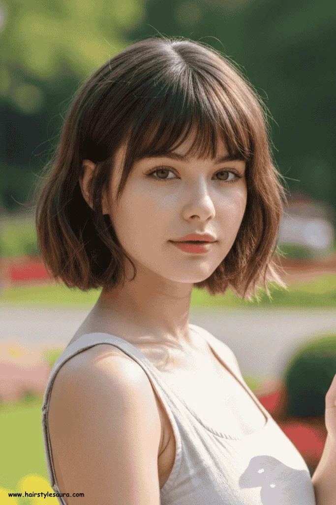 Top 10 Kitty Cut Hair with Bangs 2 Classic Kitty Cut with Blunt Bangs