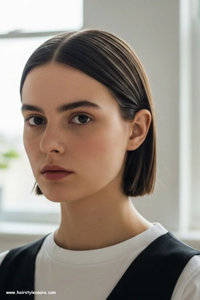 13 Bold Short Wolf Cut Without Bangs Hairstyles to Try Now 3 Classic Short Wolf Cut with Middle Part
