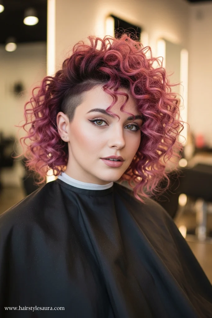 12 Trendy Long Wolf Cut Curly Hair Options to Try Today 9 Colored Wolf Cut Curls