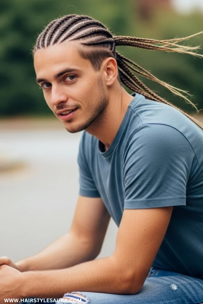 Cute Braid Hairstyles for Men: Stylish Looks That Turn Heads 4 Cornrows to the Back