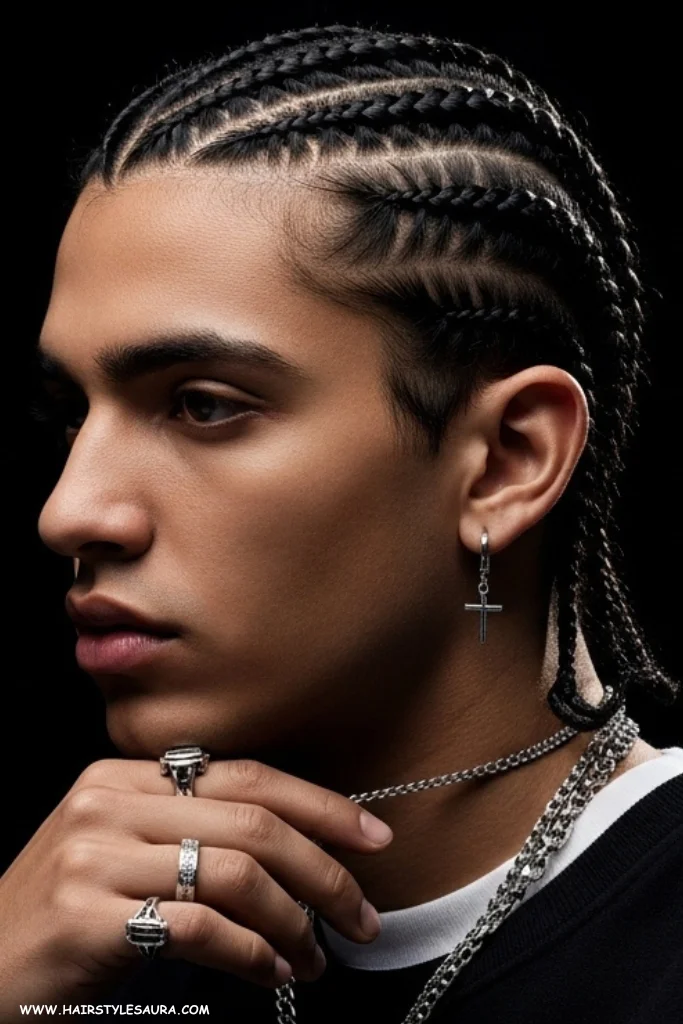 13 Stylish Short Hair Braided Hairstyles for Men to Try Now 11 Criss-Cross Braids