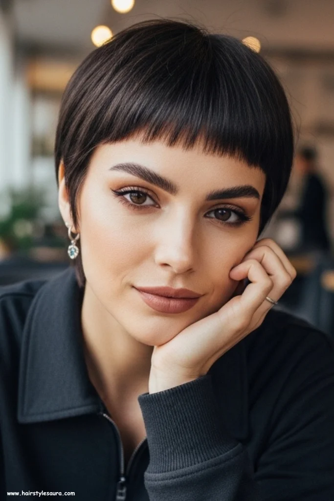 12 Stunning Short Wolf Cut with Curtain Bangs Hairstyles to Try Today 13 Cropped Wolf Cut with Short Curtain Bangs