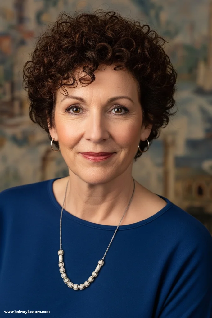 15 Stylish Short Hairstyles for Women Over 50 7 Curly Crop