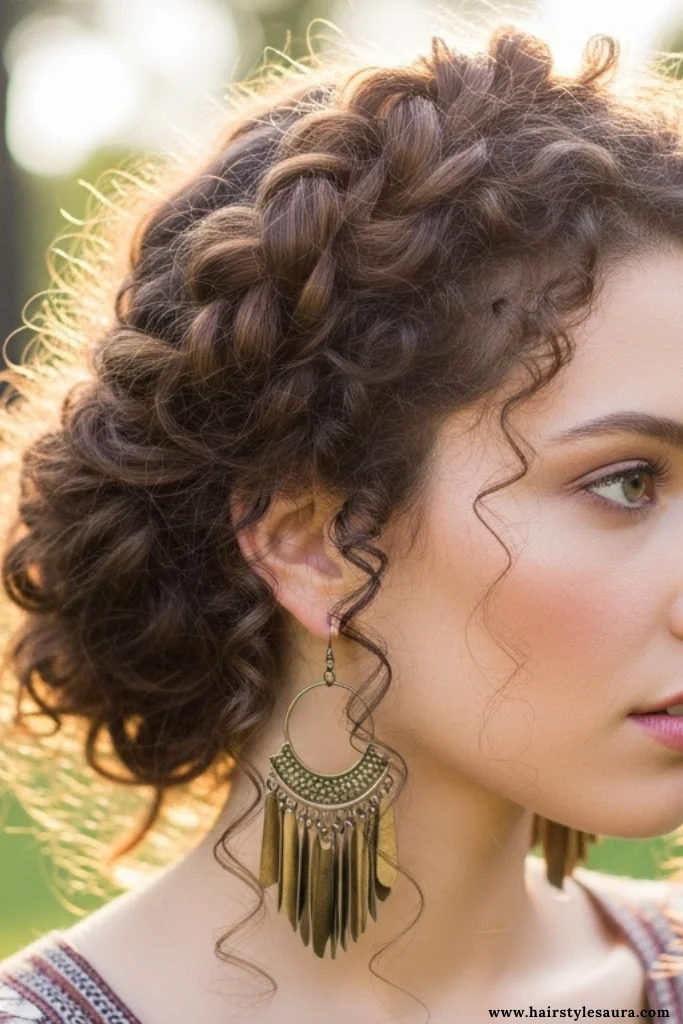 12 Cute Curly Hairstyles That’ll Make You Love Your Curls Even More 9 Curly Crown Twist