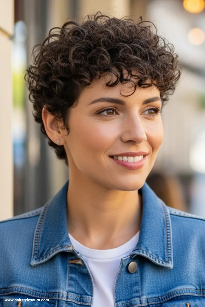 15 Trendy Short Hairstyles With Curly Hair 2 Curly Pixie Cut