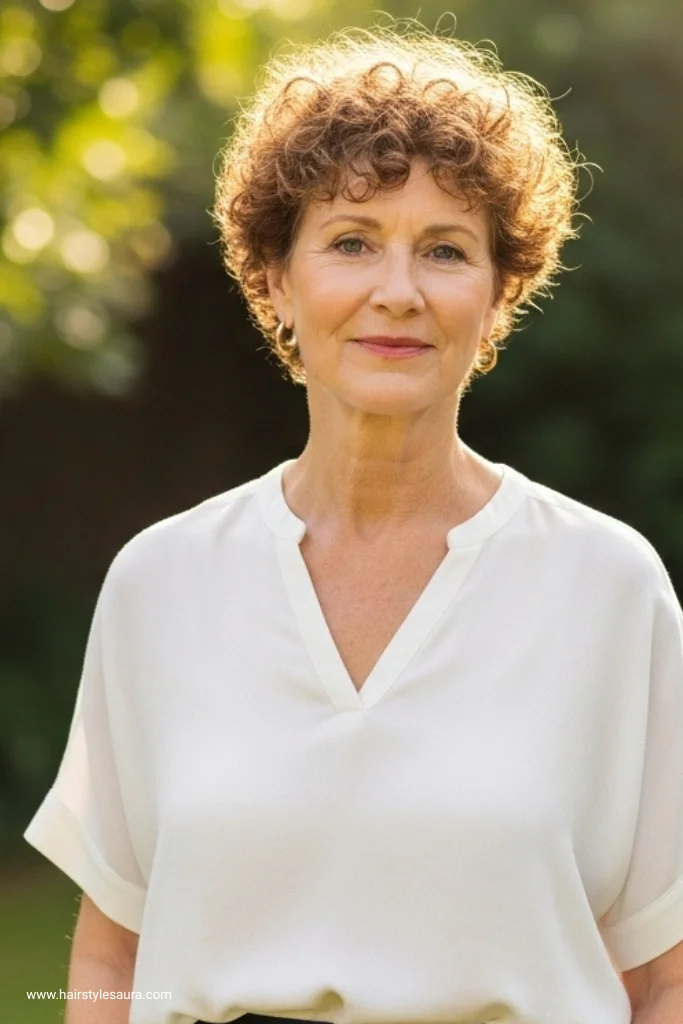 13 Elegant Older Women Short Hairstyles for a Fresh Look 5 Curly Short Crop