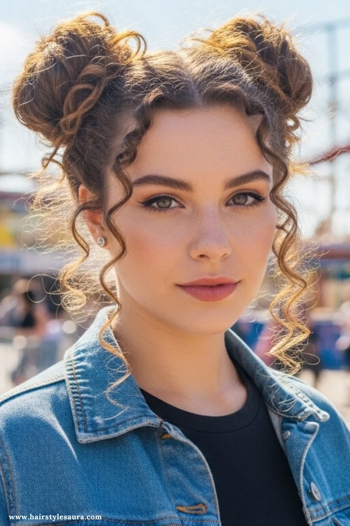 12 Cute Curly Hairstyles That’ll Make You Love Your Curls Even More 12 Double Curly Buns