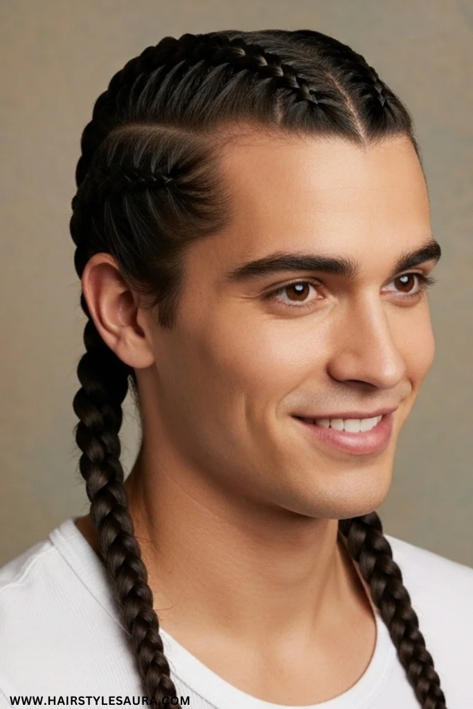 Cute Braid Hairstyles for Men: Stylish Looks That Turn Heads 16 Double French Braids
