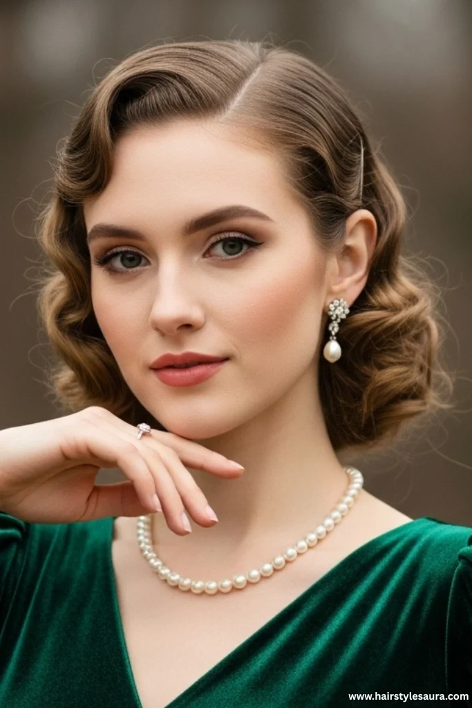 Wedding Hairstyles for Short Hairs: 12 Elegant Looks for Your Big Day 3 Elegant Finger Waves