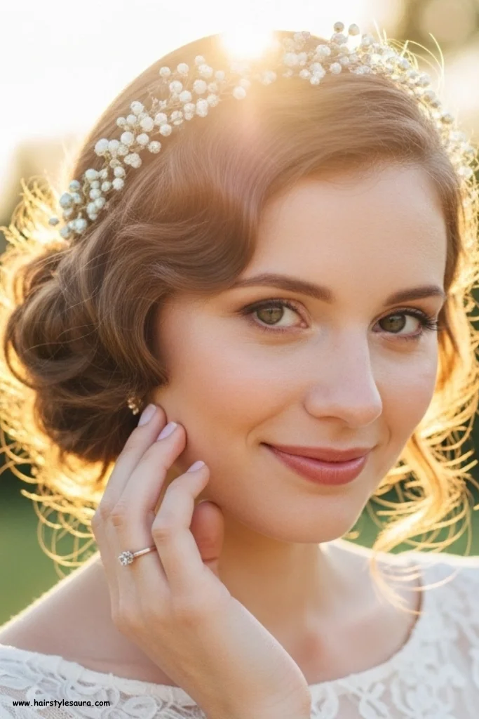 12 Gorgeous Bridal Hairstyles Short Hair for Modern Brides 2 Elegant Finger Waves