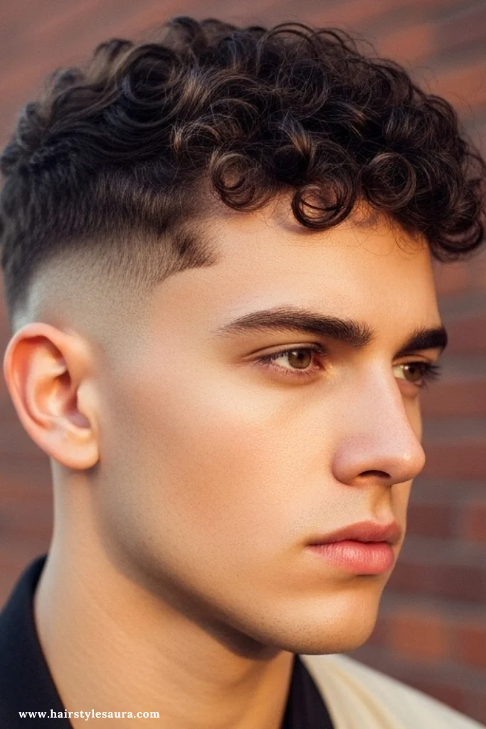 12 Naturally Curly Pixie Cuts Men Can Rock with Confidence 3 Fade Pixie with Natural Curls