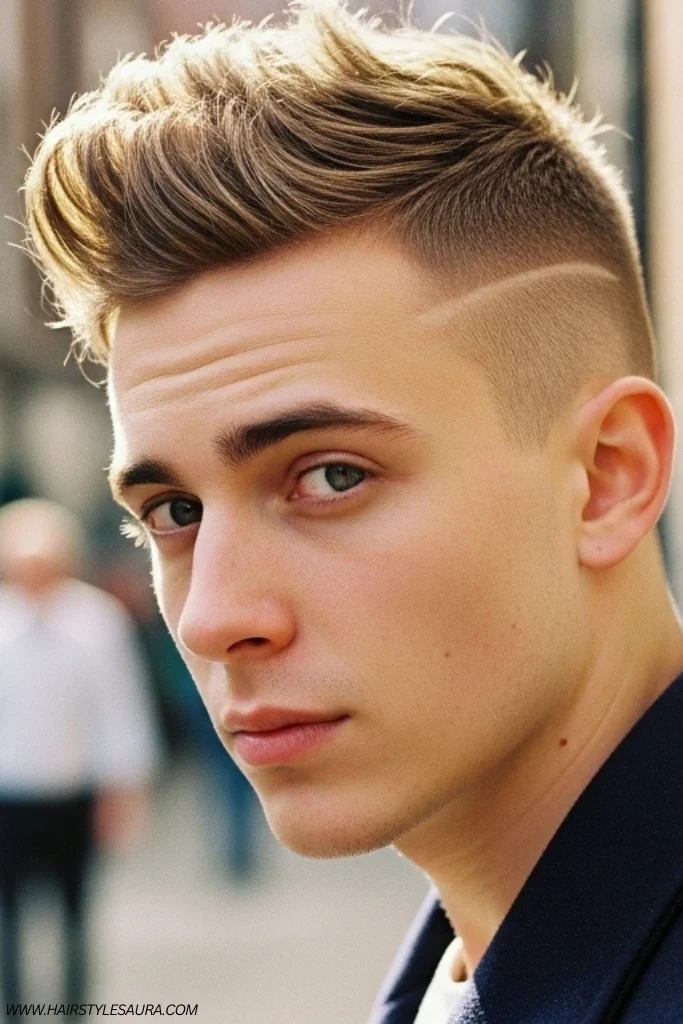 Top 12 Mens Long Top Short Sides Hairstyles to Rock Now 9 Faux Hawk with Fade