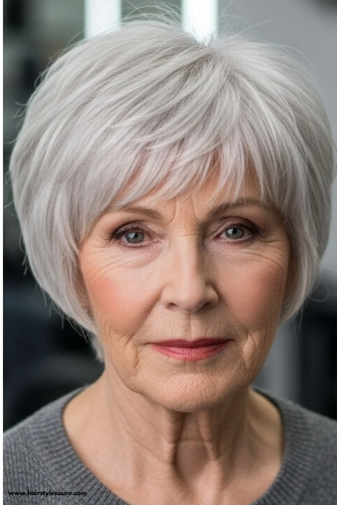 12 Stylish Short Shaggy Hairstyles for Older Women in 2025 7 Feathered Razor Shag