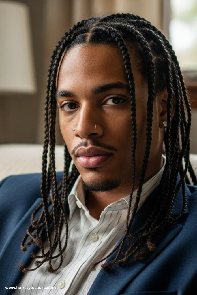 12 Popular Male Braids Hairstyles for a Sharp Appearance 7 French Braids