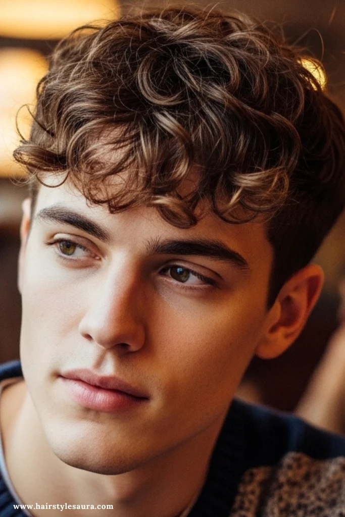 12 Naturally Curly Pixie Cuts Men Can Rock with Confidence 10 Front Fringe Curly Pixie