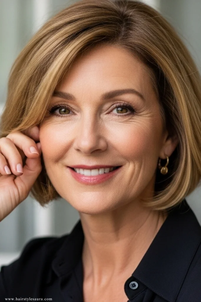 Top 10 Short Hairstyles For Thin Hair Over 50 6 Graduated Bob