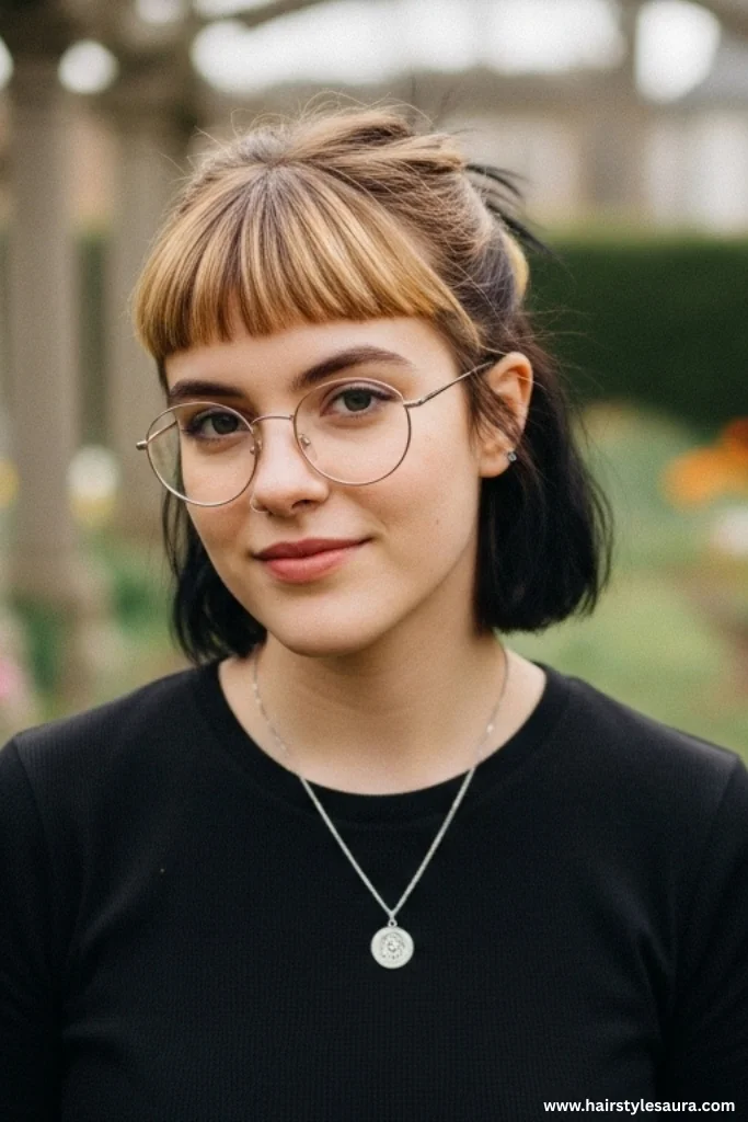 Short to Mid Length Hairstyles: 15 Stylish Ideas for Every Personality 13 Half-Up Short Style