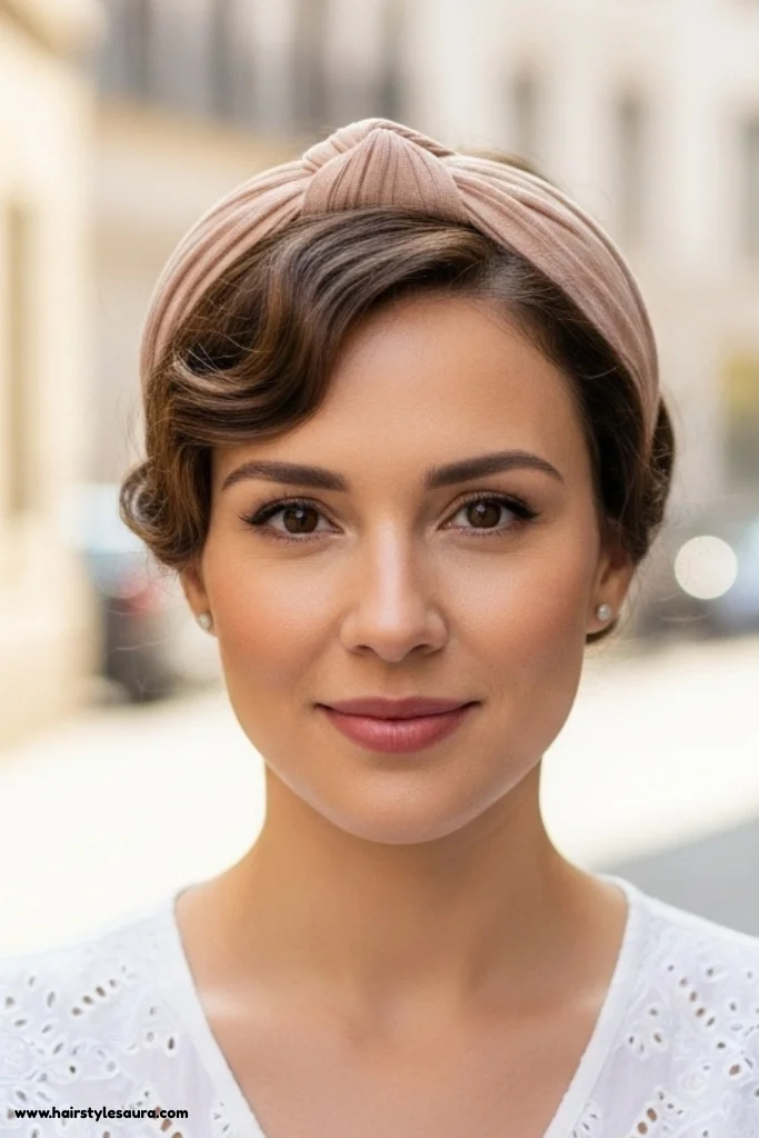 12 Easy and Cute Hairstyles for Short Hair Girls 6 Headband with Waves
