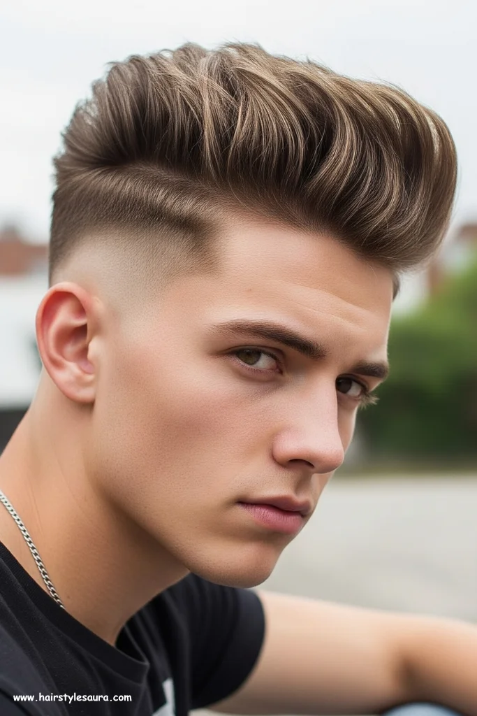 12 Best Mens Hairstyle Short on Side Long Top Ideas for 2025 3 High Fade with Textured Top