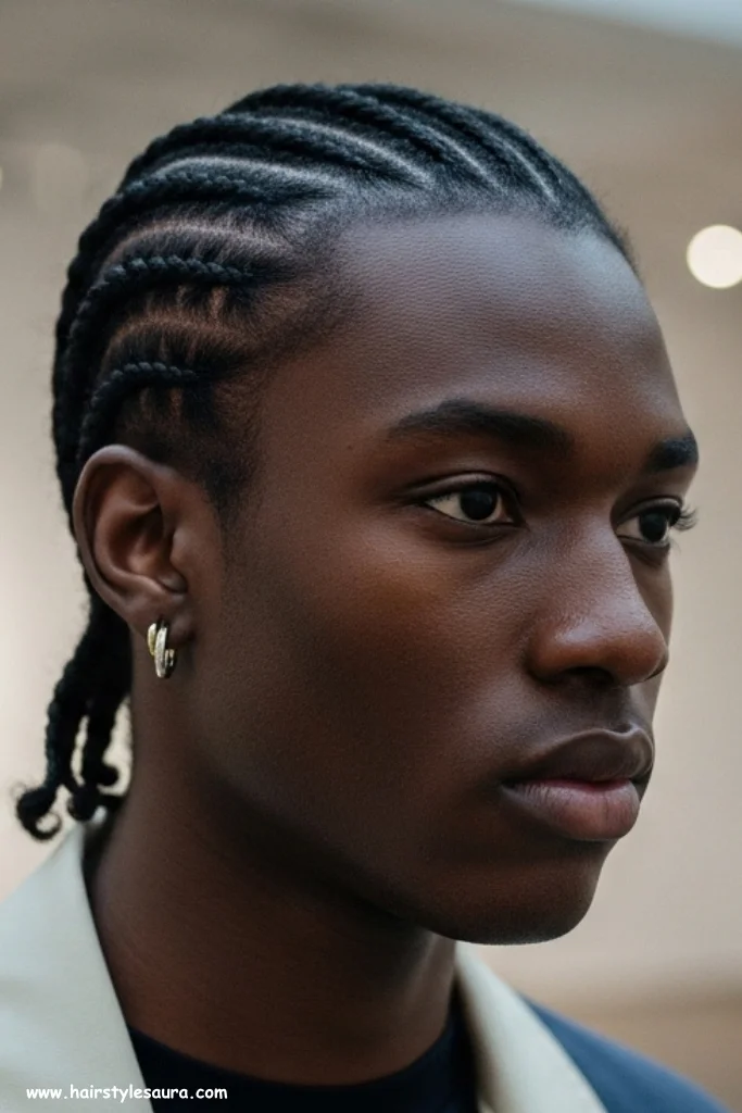 12 Black Male Braids Hairstyles That Are Bold and Stylish 10 Intricate Pattern Braids