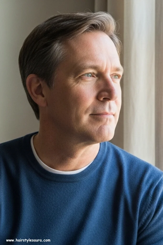 10 Best Short Hairstyles for Over 50 Men to Try Now 5 Ivy League Cut