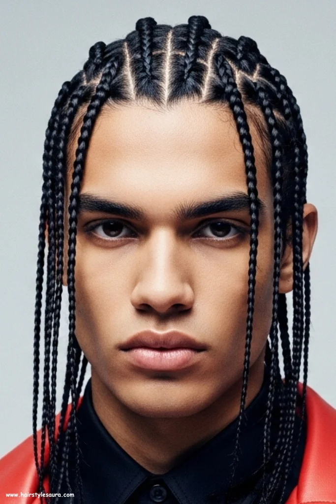 Top 13 Hairstyles for Small Long Braids Men Can Rock with Confidence 14 Crown Braids