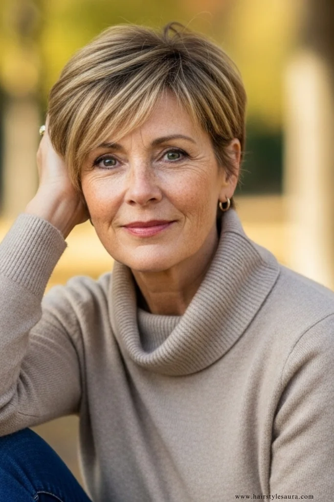 Top 10 Short Hairstyles For Thin Hair Over 50 2 Layered Pixie Cut