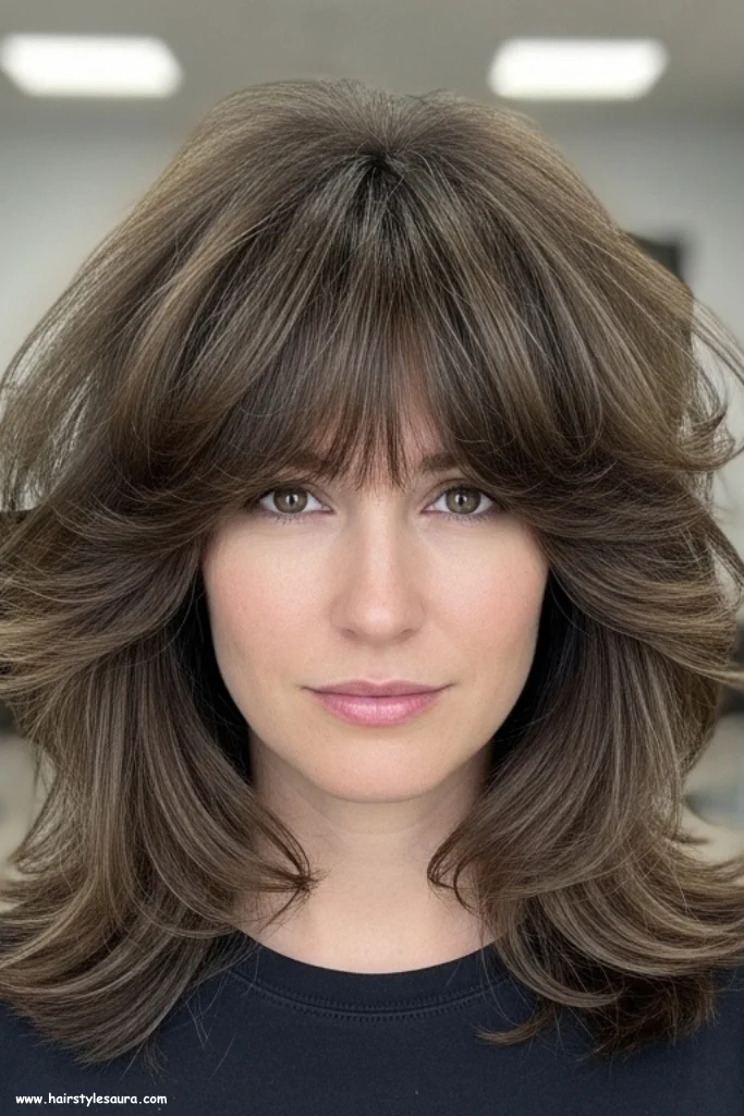 12 Stunning Short Wolf Cut with Curtain Bangs Hairstyles to Try Today 8 Layered Wolf Cut with Thick Curtain Bangs