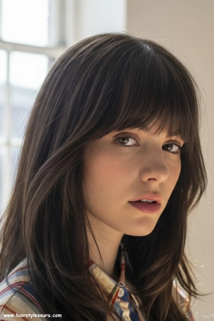 14 Stunning Long Hair Wolf Cut Styles Every Woman Should Try 3 Long Wolf Cut with Curtain Bangs
