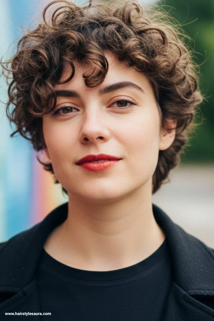 15 Trendy Short Hairstyles With Curly Hair 11 Messy Curly Crop