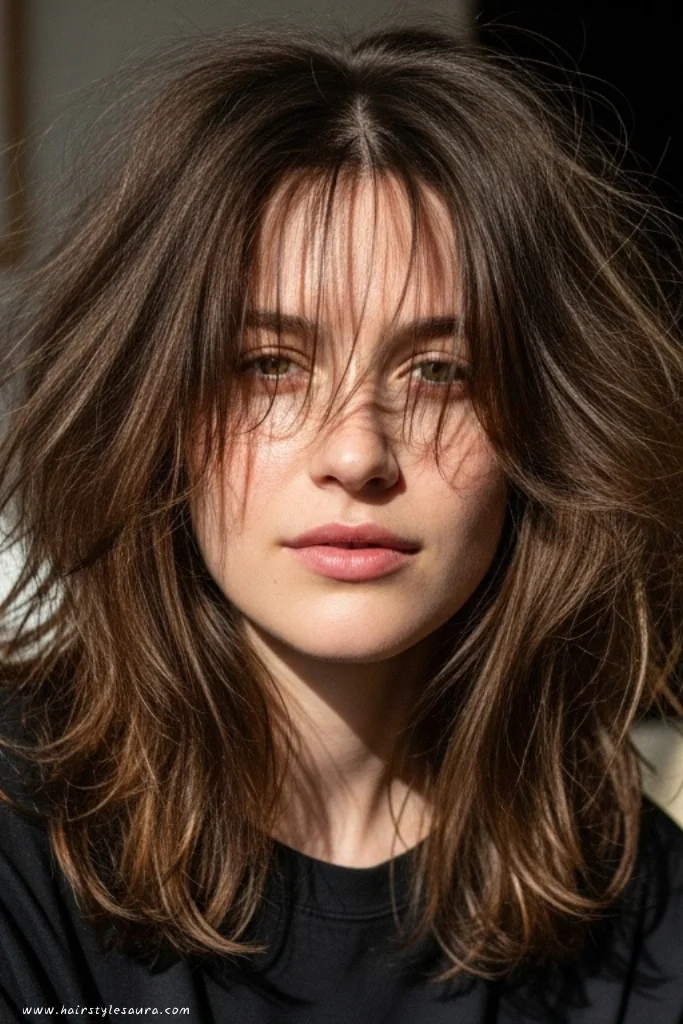 Messy Shag with Wispy Layers