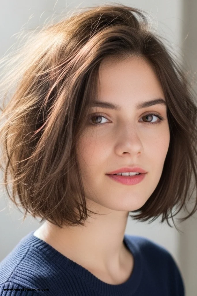 12 Easy and Cute Hairstyles for Short Hair Girls 8 Messy Textured Bob