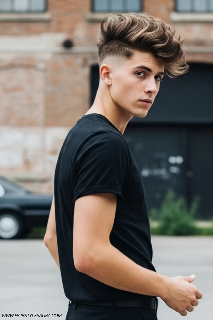 Top 12 Mens Long Top Short Sides Hairstyles to Rock Now 8 Messy Top with Disconnected Sides