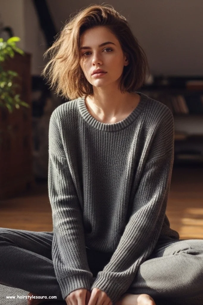 13 Bold Short Wolf Cut Without Bangs Hairstyles to Try Now 9 Messy Wolf Cut with No Front Fringe