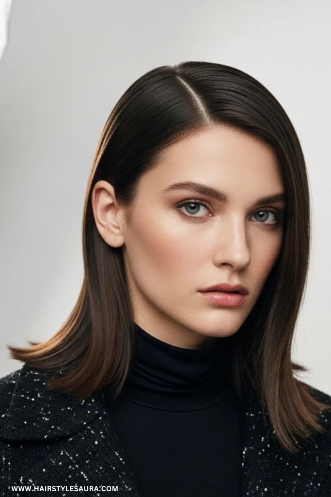 10 Trendy Long Wolf Cut Straight Hair Ideas You’ll Love 5 Middle-Part Sleek Wolf Cut