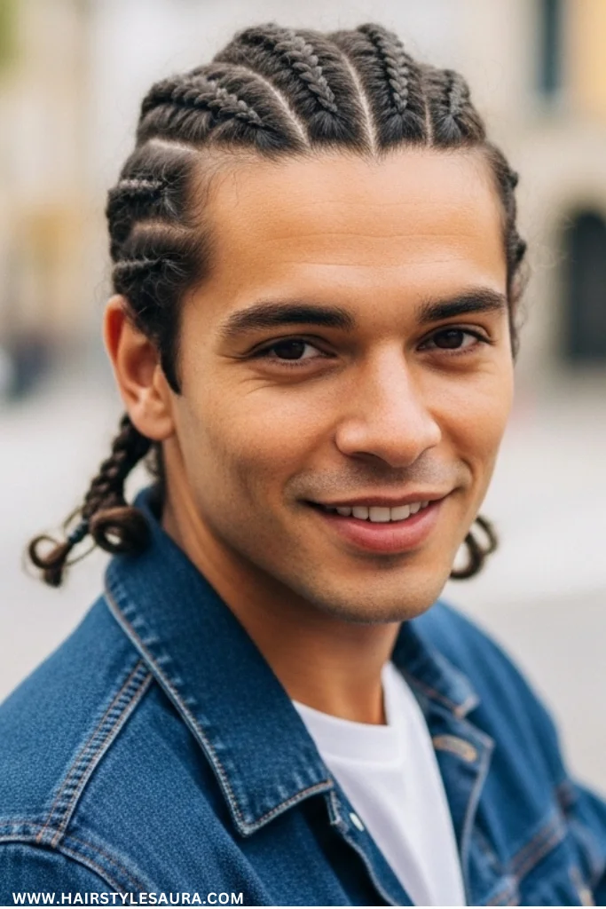 Cute Braid Hairstyles for Men: Stylish Looks That Turn Heads 15 Mini Side Braids with Wavy Hair