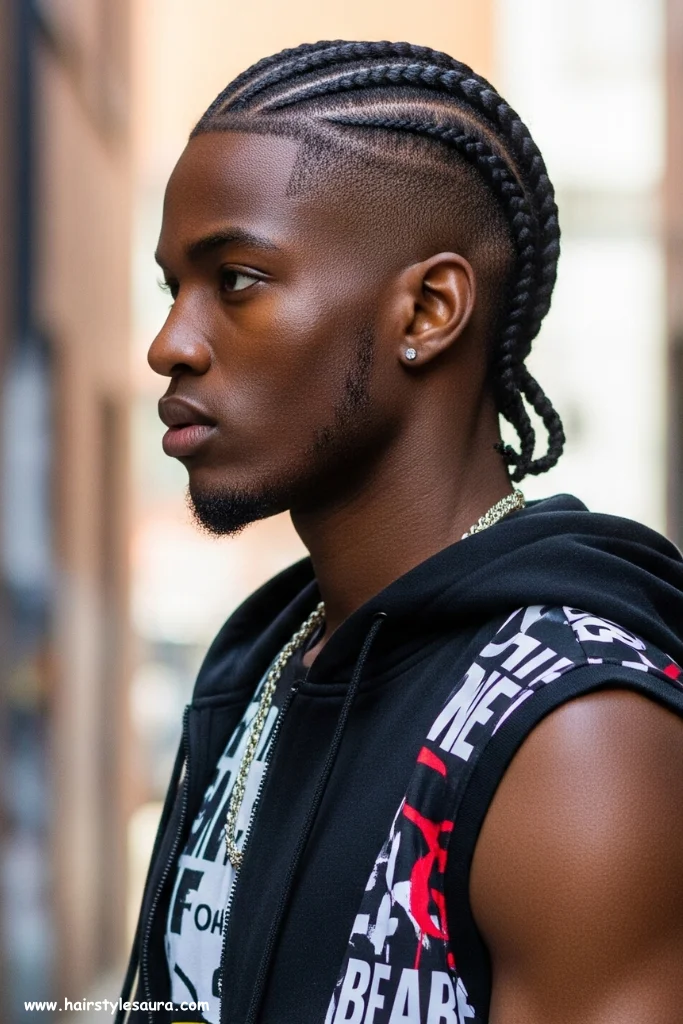 12 Black Male Braids Hairstyles That Are Bold and Stylish 9 Mohawk Braids