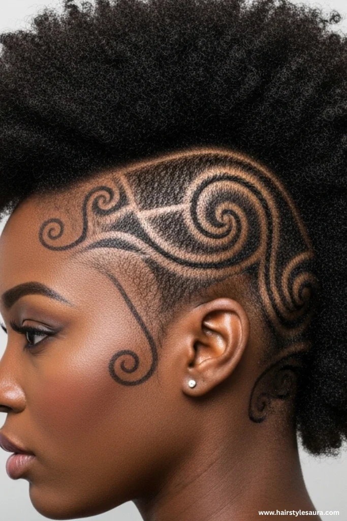 Top 10 Short Hairstyles for Black Women in 2025 7 Mohawk with Designs 1
