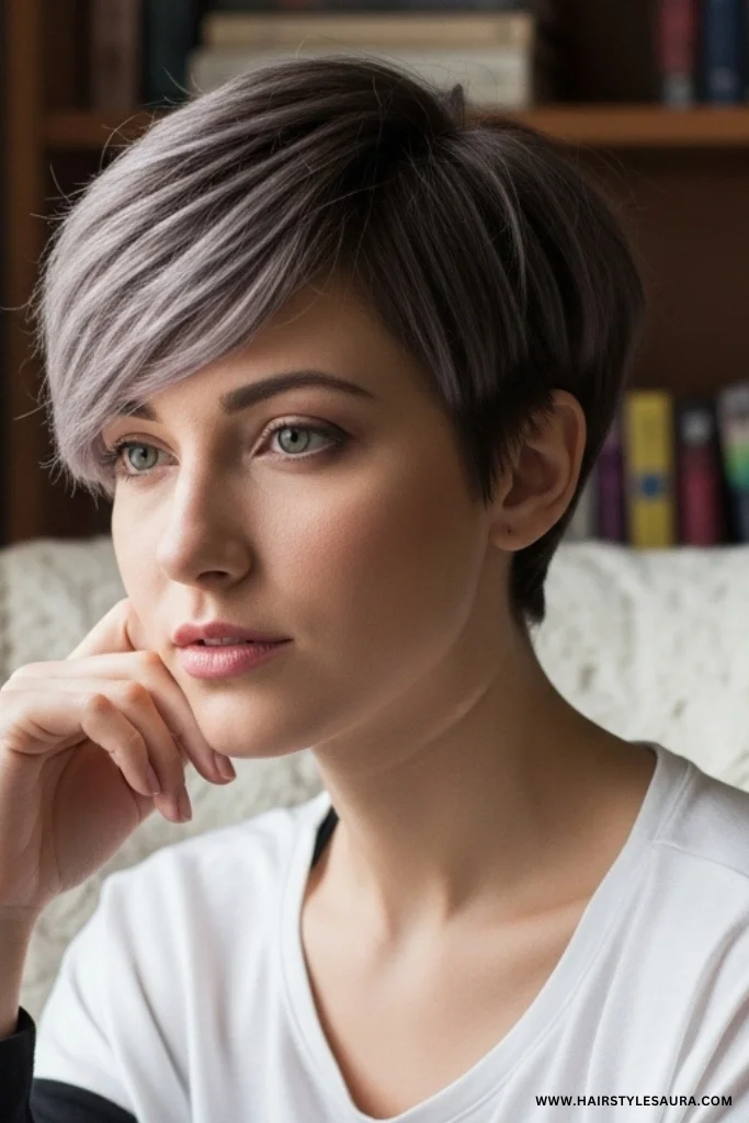 Short Wolf Cut with Bangs – Trendy & Wild Feminine Vibes 12 Pixie-Wolf Hybrid Cut