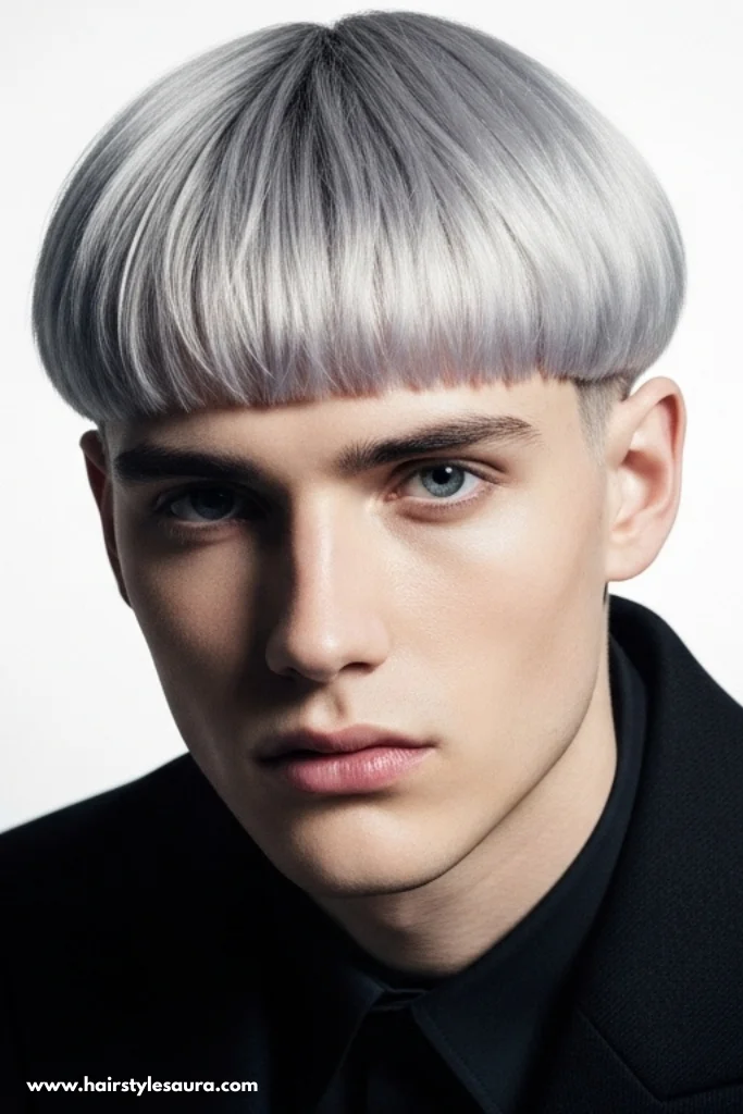 10 Bowl Cut Hairstyle Ideas for Men That Are Surprisingly Stylish 10 Platinum Bowl Cut