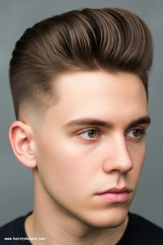 12 Best Mens Hairstyle Short on Side Long Top Ideas for 2025 6 Pompadour with Mid Fade