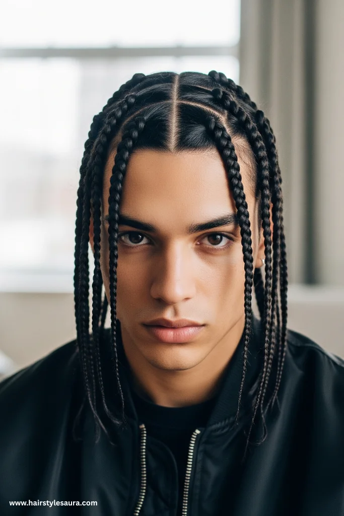 12 Popular Male Braids Hairstyles for a Sharp Appearance 5 Pop Smoke Braids