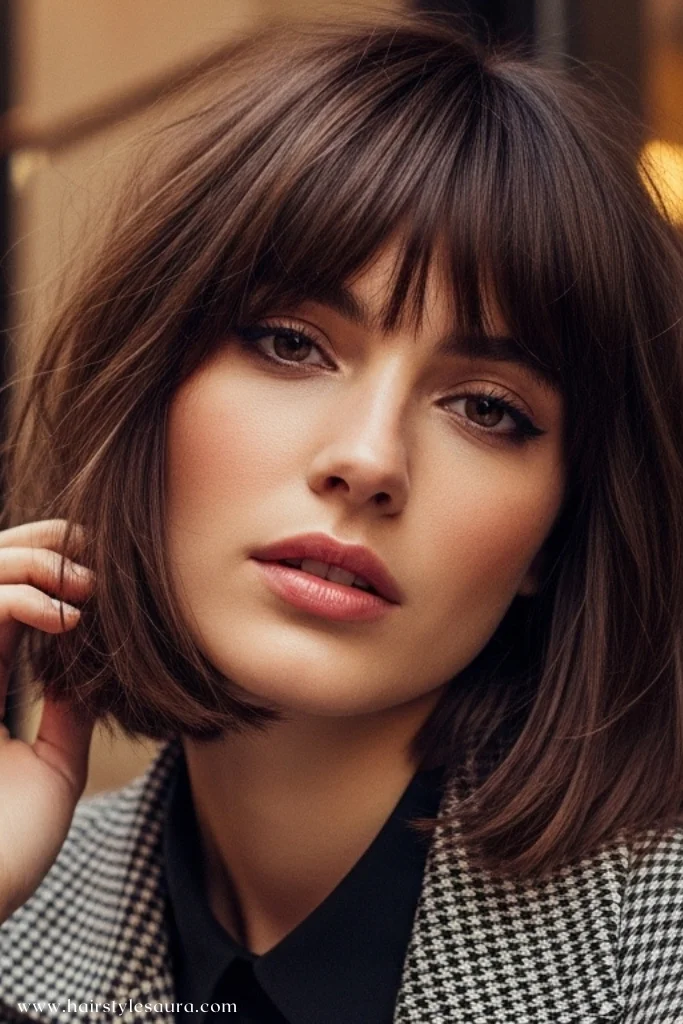 Modern short shaggy hair: A Stylish Way to Rock a Bold Look 3 Shaggy Bob with Side Bangs