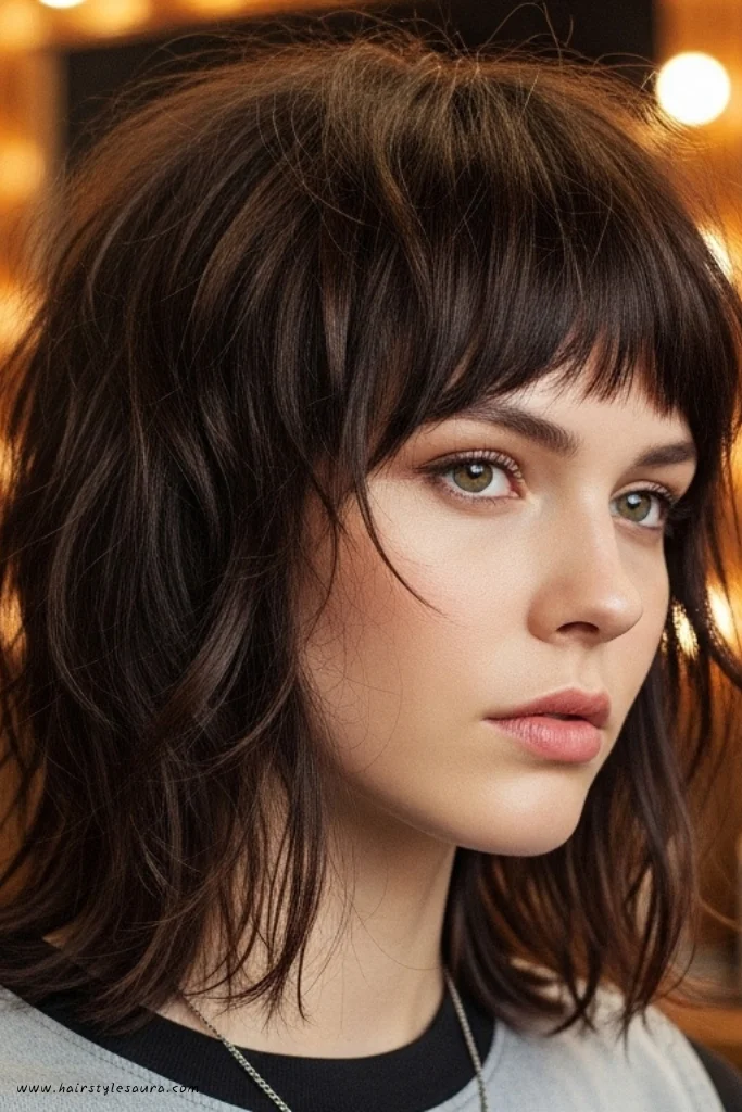 Shaggy Lob with Textured Ends