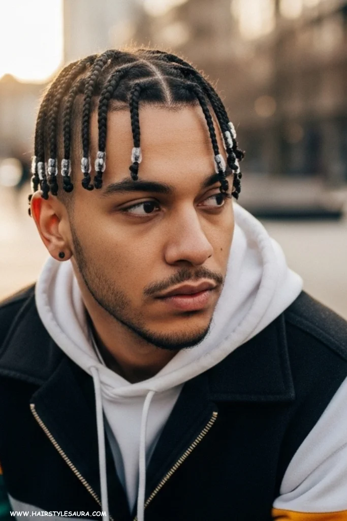 13 Stylish Short Hair Braided Hairstyles for Men to Try Now 14 Short Braids with Beads