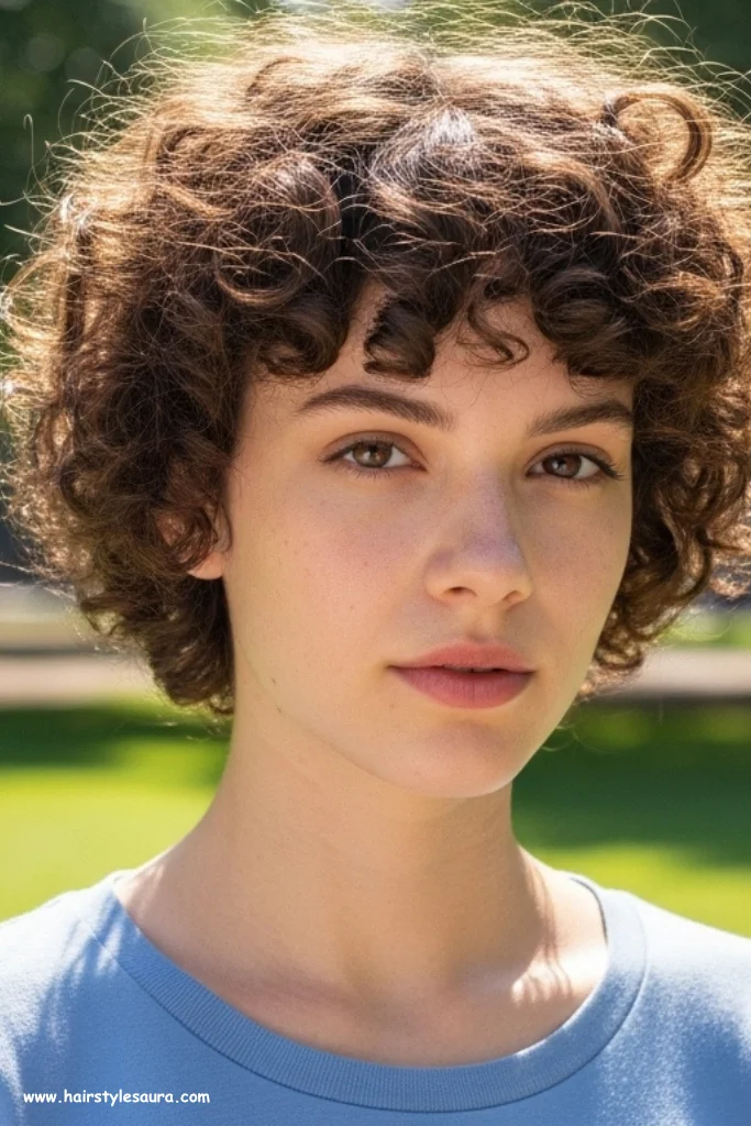 13 Bold Short Wolf Cut Without Bangs Hairstyles to Try Now 5 Short Curly Wolf Cut Without Bangs