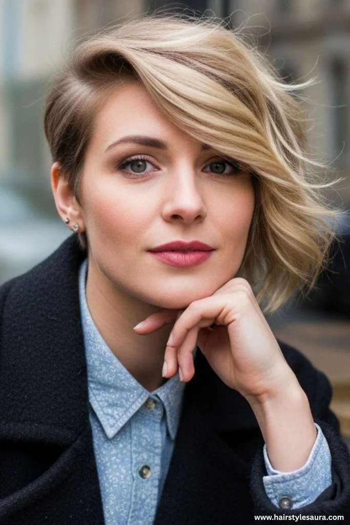 Short to Mid Length Hairstyles: 15 Stylish Ideas for Every Personality 9 Short Layers with Side Part