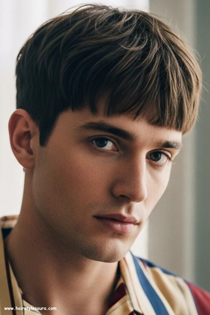 Top 13 Trendy Short Shaggy Hairstyles for Men with Style 4 Short Shag with Curtain Bangs