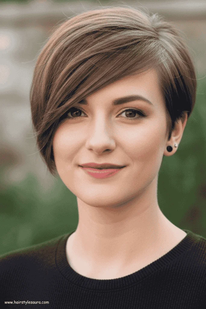 Top 12 Short Hairstyles for Thin Hair That Add Volume 8 Side-Parted Pixie
